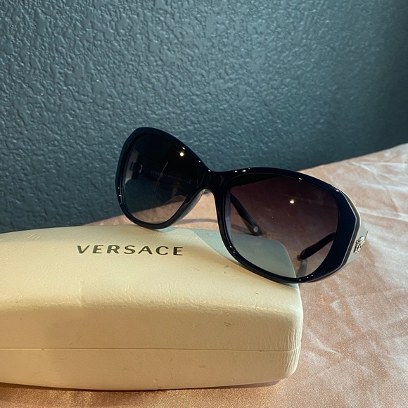 Versace Navy and Silver Sunglasses main image 5